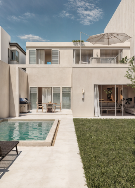 proyecto casa con piscina